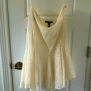 Vintage laced, cream-colored Ralph Lauren skirt.